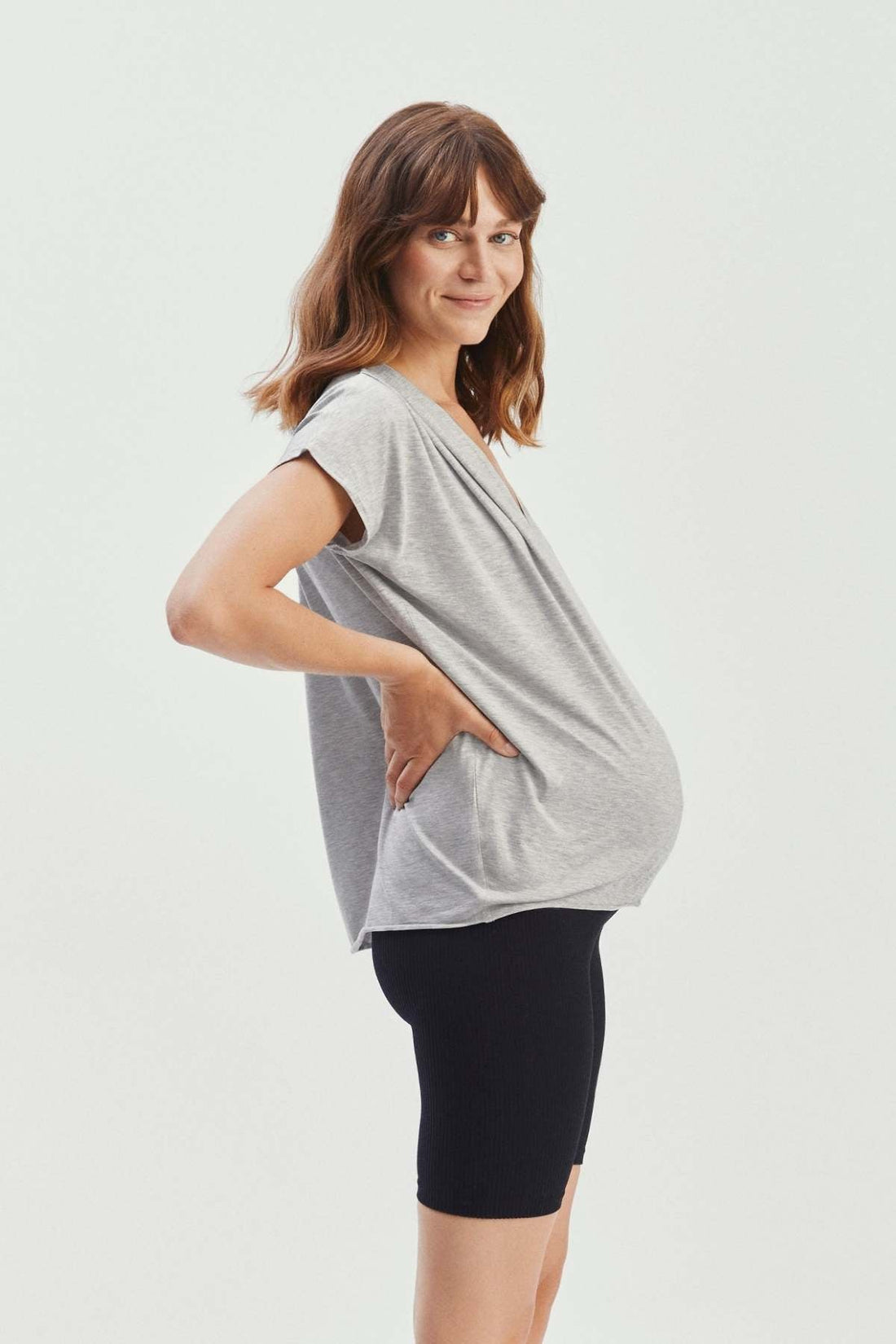 The Nursing Tee | Light Gray P (S/M) / Light Grey Francis and Henry