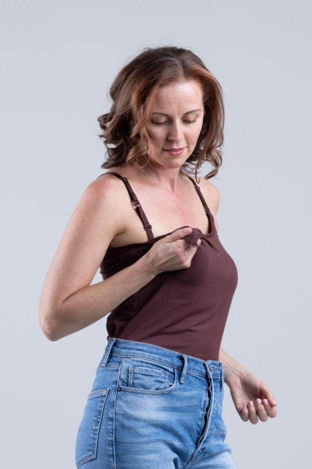 Undercover Maternity, Nursing & Beyond Tank Top - Bitter Chocolate - Simple Wishes