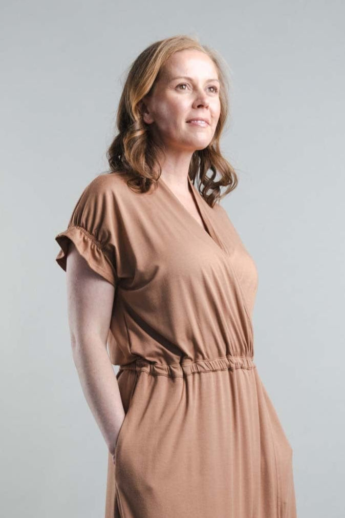 Vivian Nursing Dress - Copper - Simple Wishes