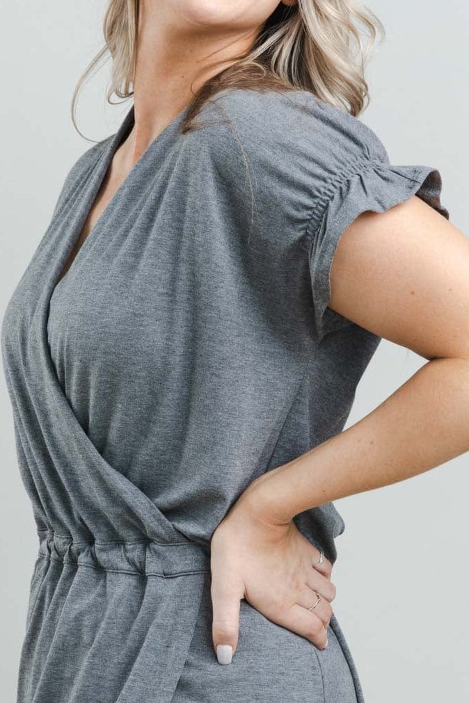 Vivian Nursing Dress - Dark Heather Gray - Simple Wishes