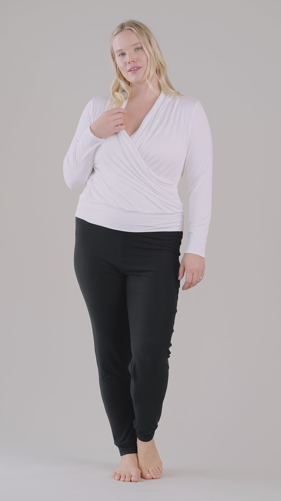 Abbi Nursing Top | Long Sleeve | White