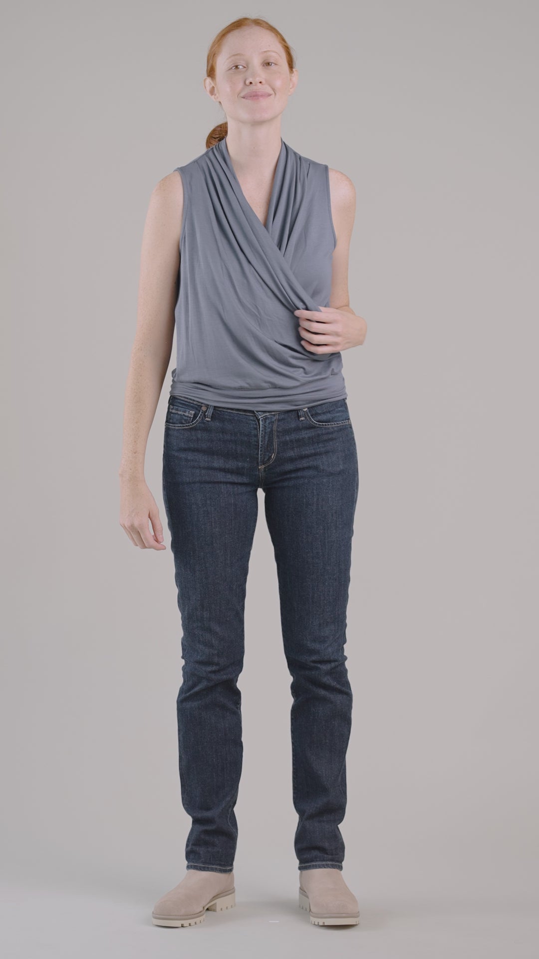 Abbi Nursing Top | Sleeveless | Midnight