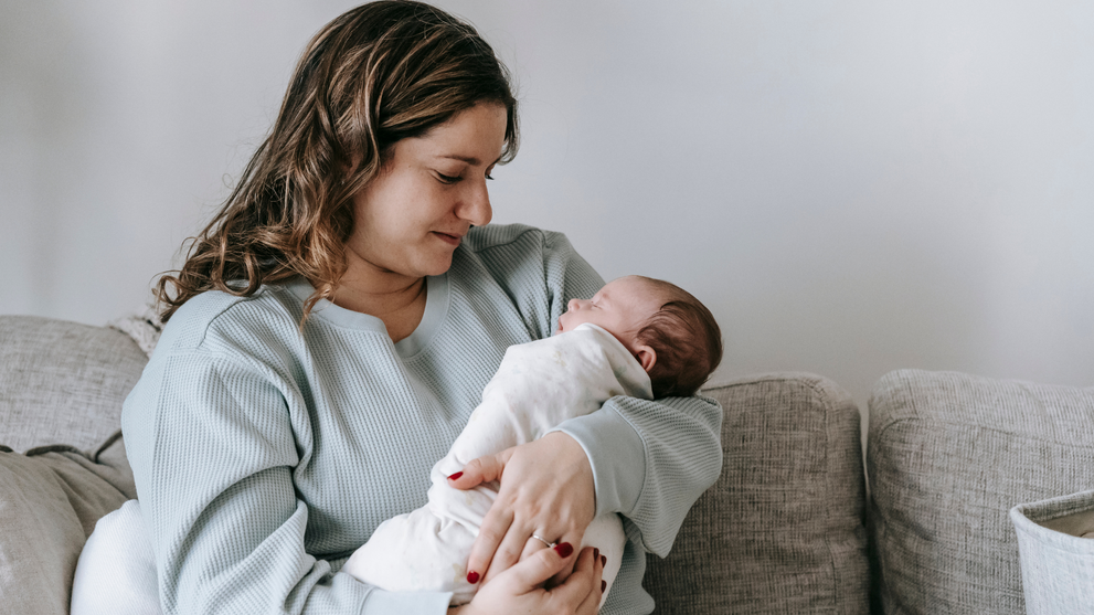 Postpartum Mom Bonding With Baby