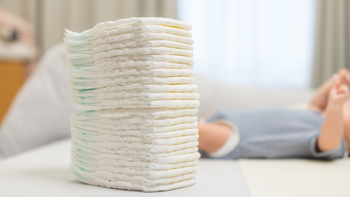 Stack Of Newborn Diapers