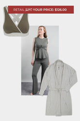 Christine Lounge Set +Cara Robe + Undercover Maternity, Nursing & Beyond Tank Top | 40% discount on curated set of breastfeeding best-sellers.