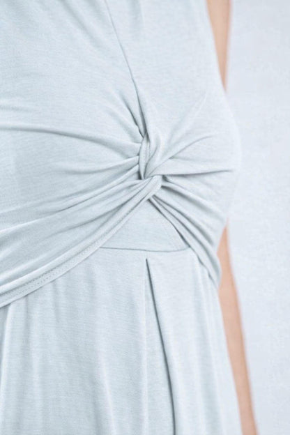 Debra Nursing Dress Twisted Knot detail close-up