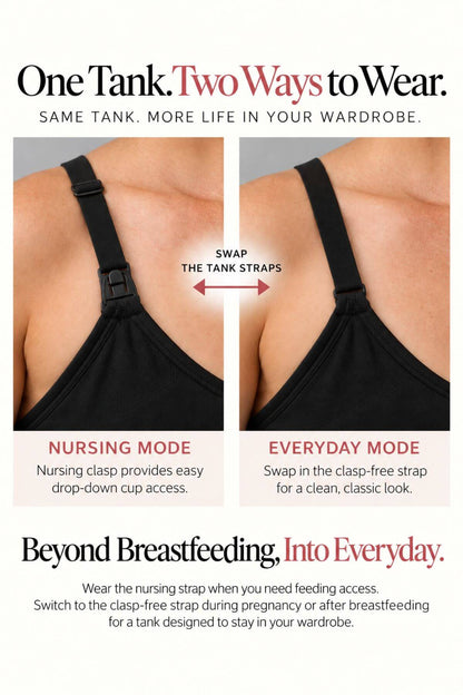 Stages Maternity, Nursing &amp; Wearable Pump Tank Top | Midnight