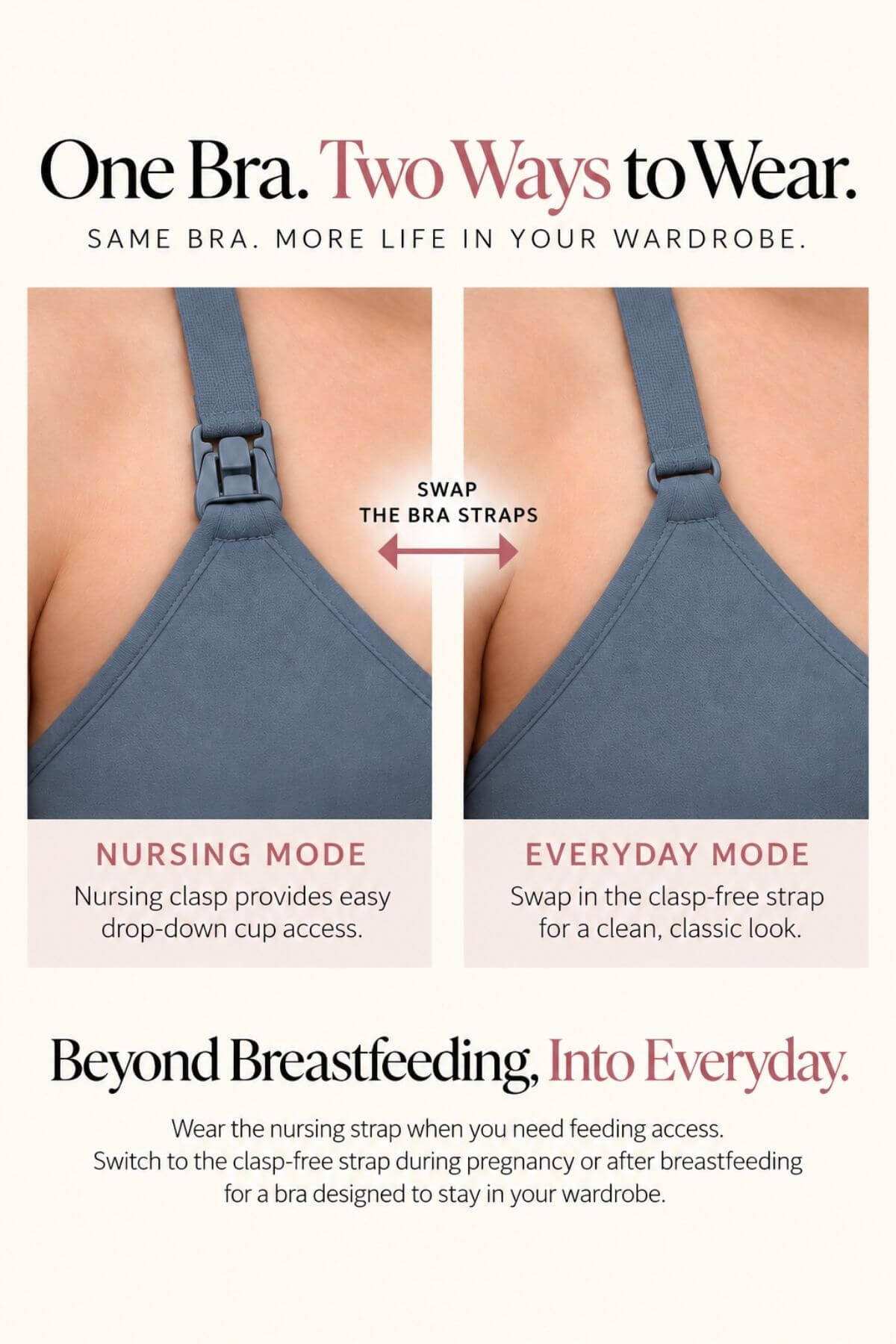 Stages Maternity, Nursing &amp; Wearable Pump Bra | Maine Blue