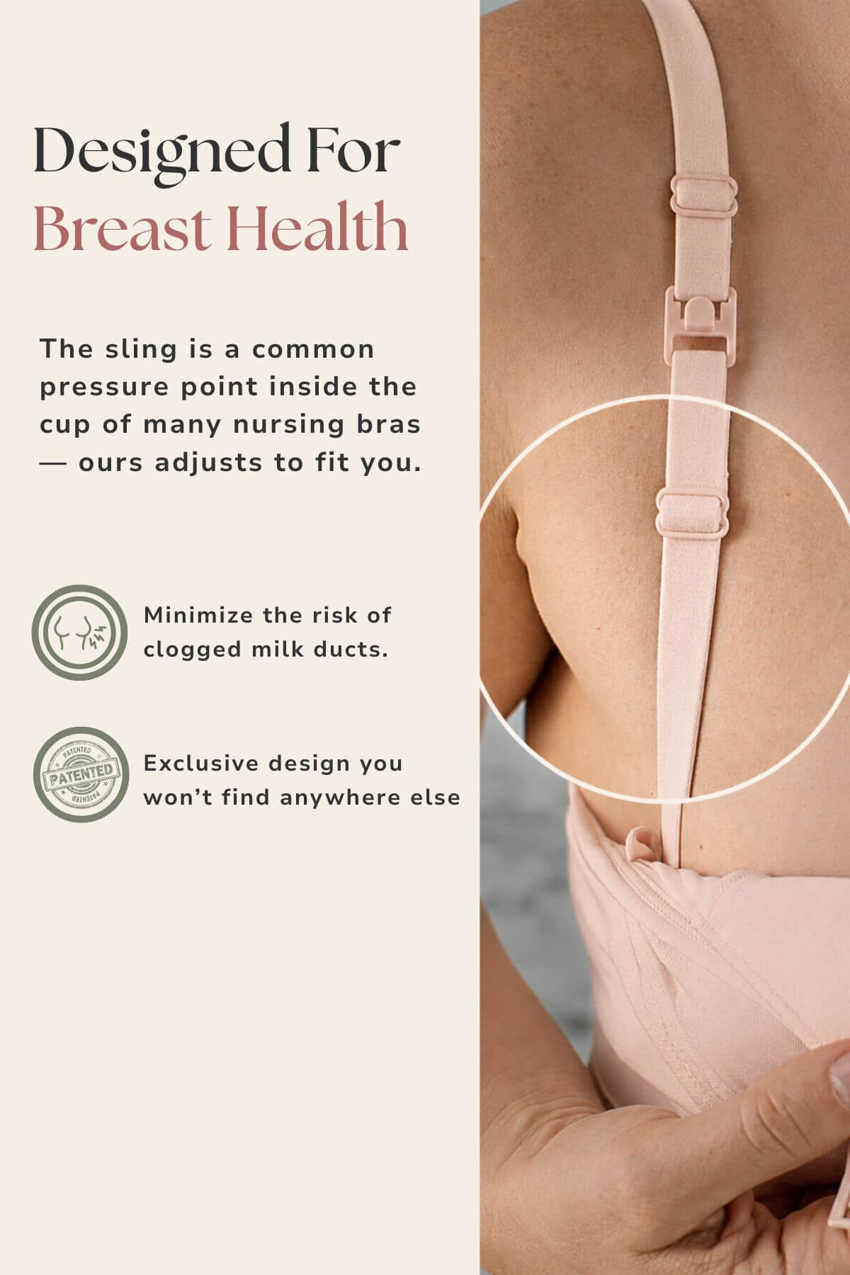 SuperMom® Silhouette Hands-Free Pumping &amp; Nursing Bra | Ballet Slipper