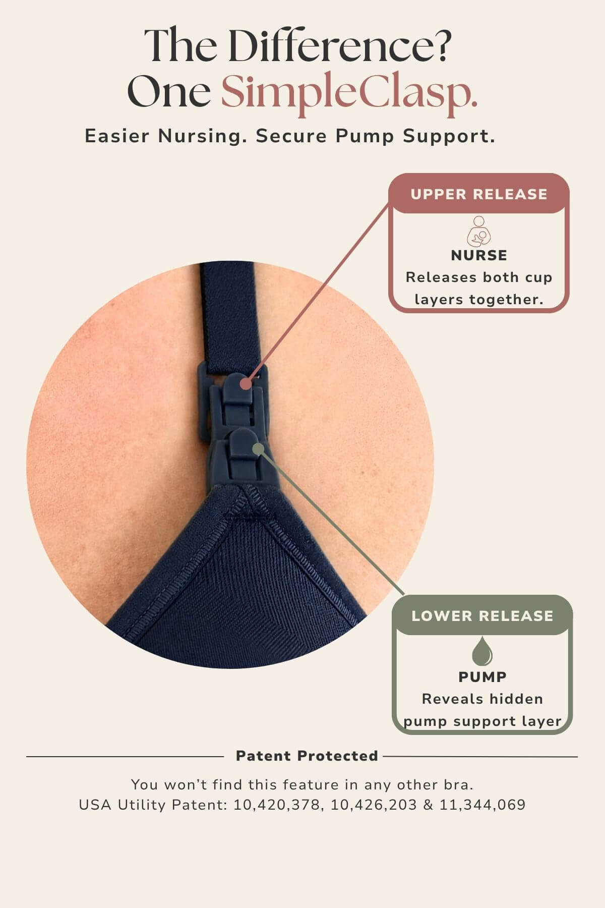 SuperMom® Silhouette Hands-Free Pumping &amp; Nursing Bra | Midnight