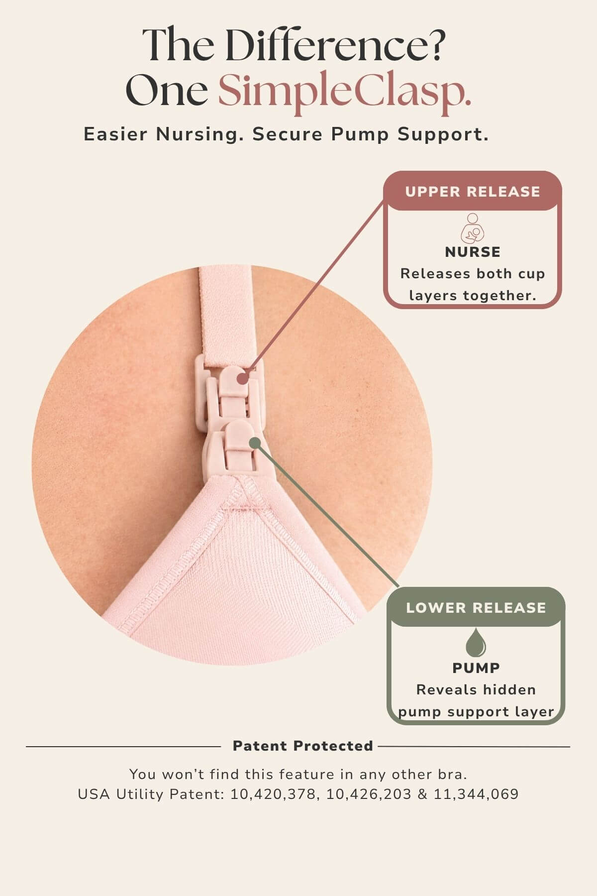 SuperMom® Silhouette Hands-Free Pumping &amp; Nursing Bra | Ballet Slipper