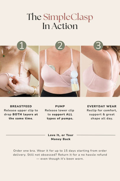 SuperMom® Silhouette Hands-Free Pumping &amp; Nursing Bra | Ballet Slipper