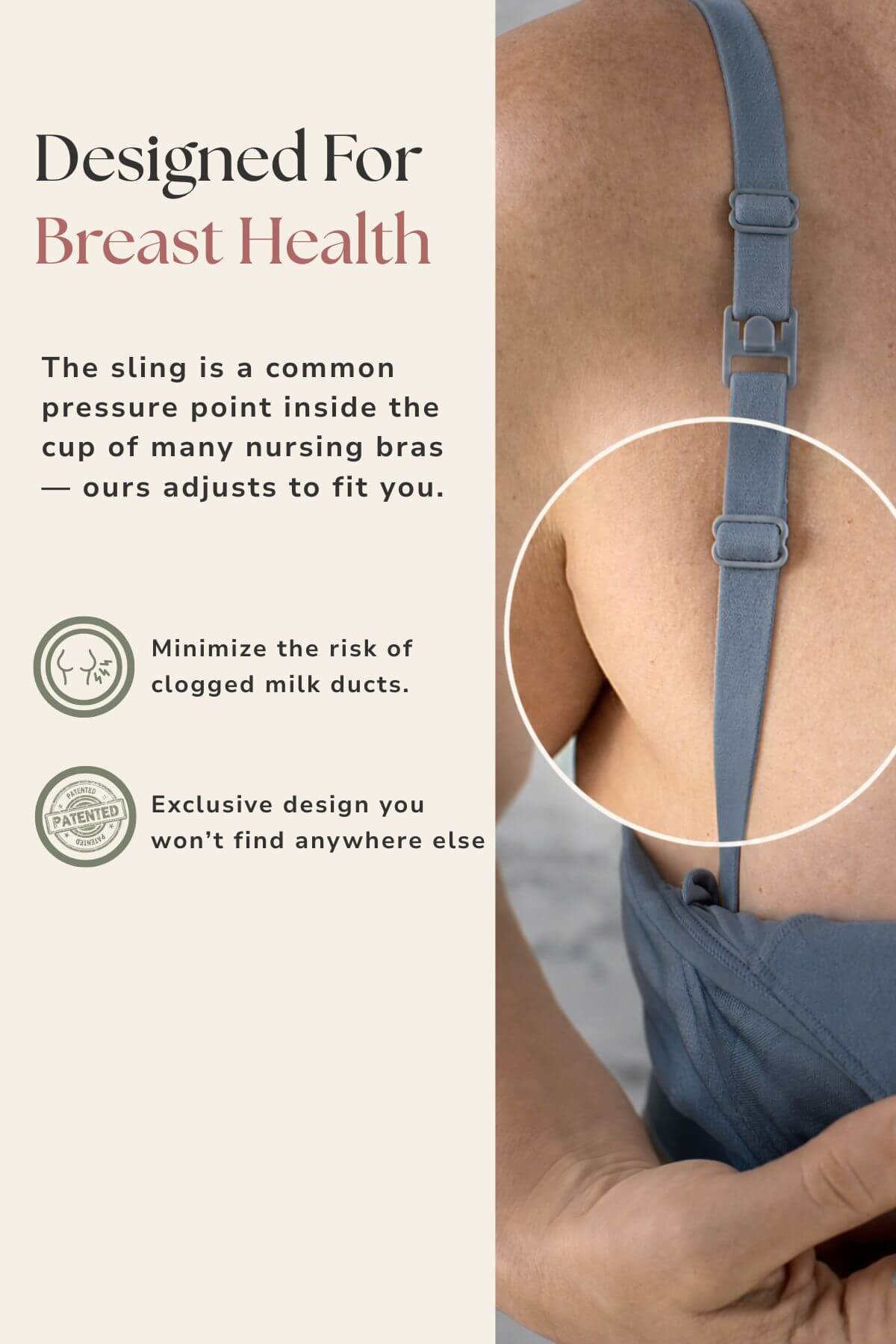 SuperMom® Silhouette Hands-Free Pumping &amp; Nursing Bra | Maine Blue
