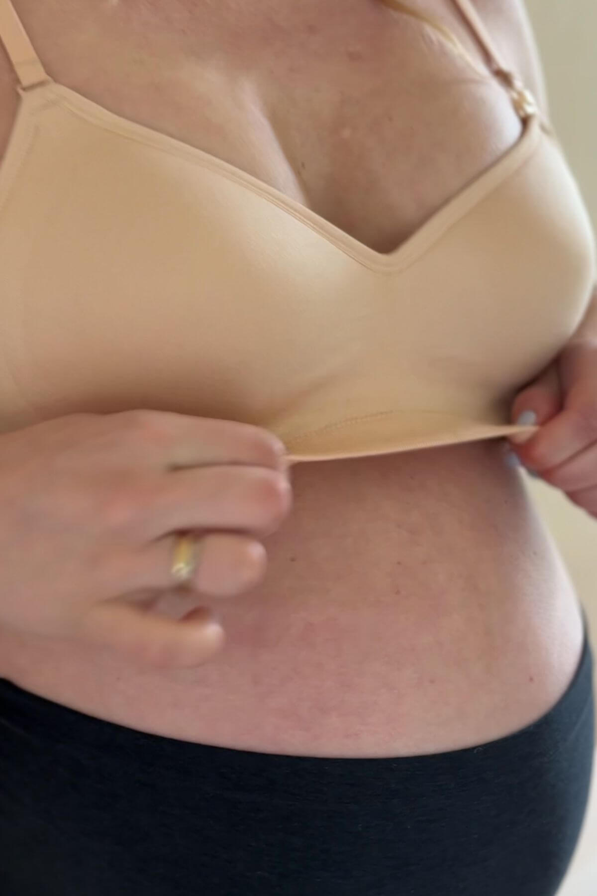 SuperMom Silhouette Seamless Nursing & Pumping Bra featuring premium 4-way stretch fabric for your ultimate comfort