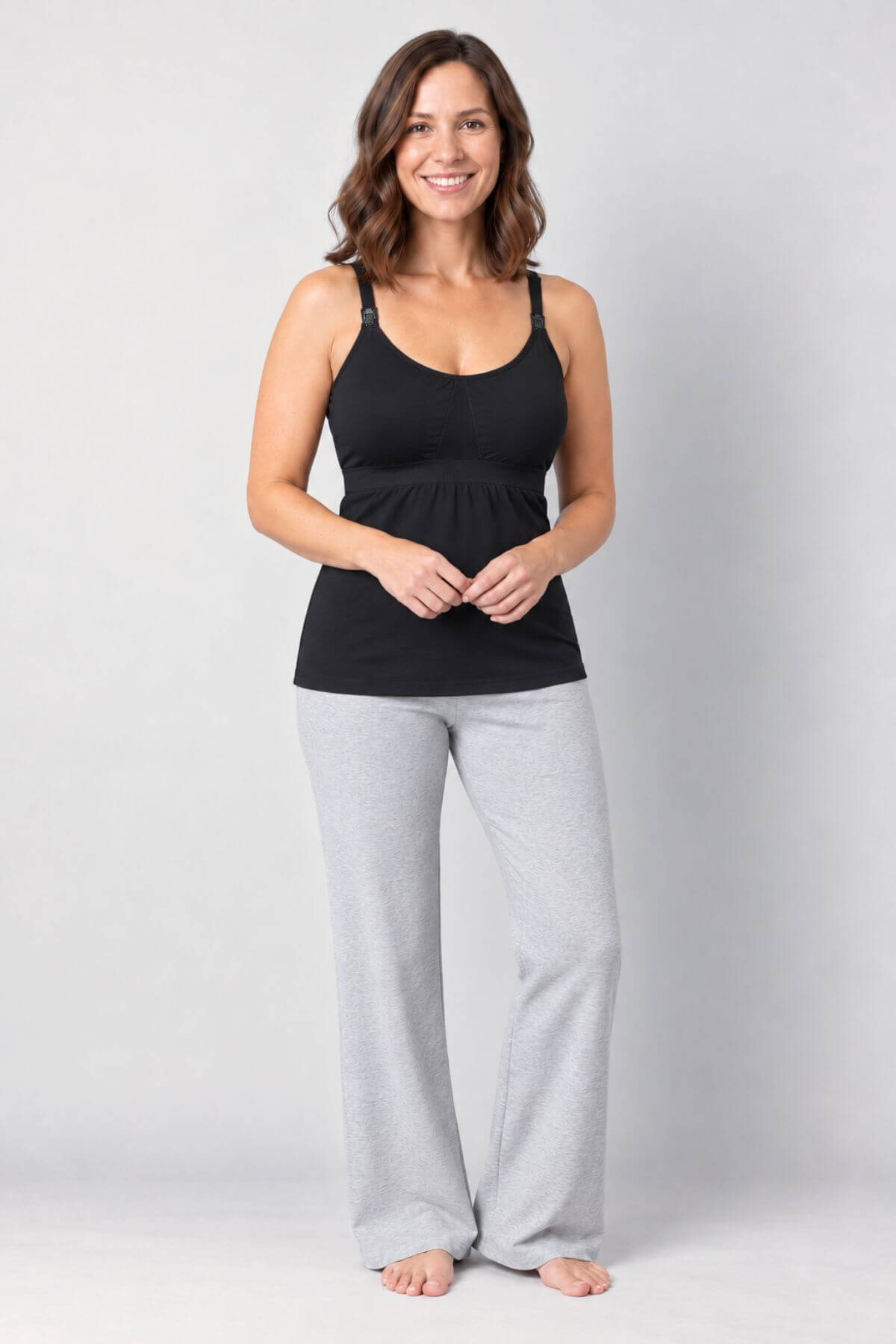 SuperMom® Silhouette Nursing &amp; Pumping Seamless Tank | Midnight