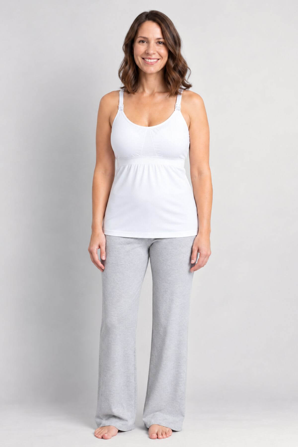 SuperMom® Silhouette Nursing &amp; Pumping Seamless Tank | Pearl