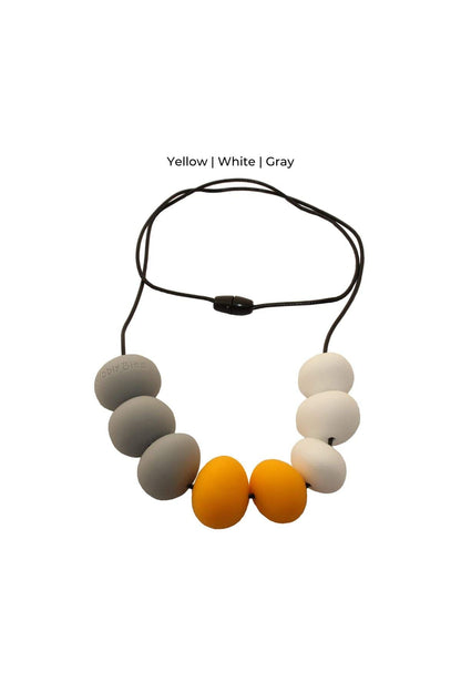 Abacus Teething Necklace - Yellow White Gray - Simple Wishes