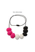 Abacus Teething Necklace - Pink White Black - Simple Wishes