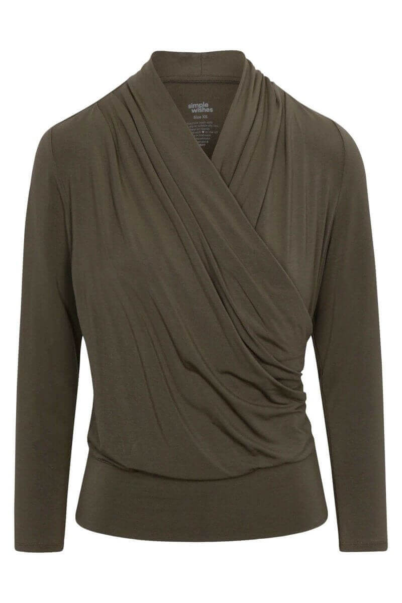 Abbi Nursing Top Long Sleeve - Olive Green - Simple Wishes