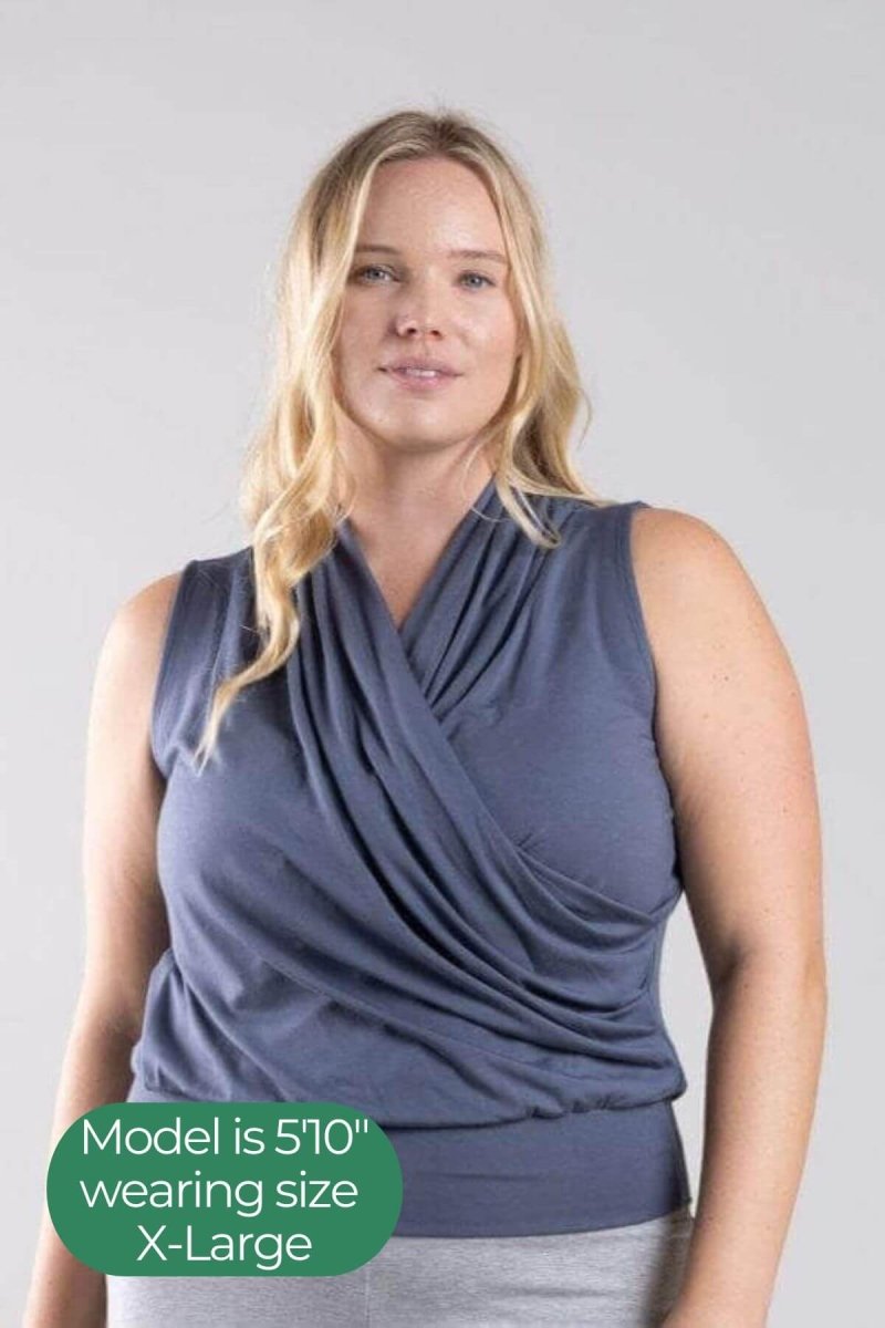 Abbi Nursing Top Sleeveless - Maine Blue - Simple Wishes