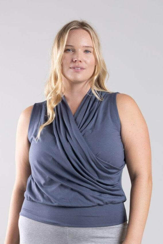 Abbi Nursing Top Sleeveless - Maine Blue - Simple Wishes