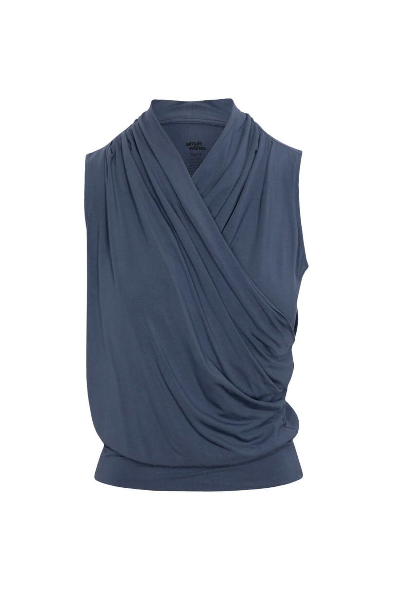 Abbi Nursing Top Sleeveless - Maine Blue - Simple Wishes