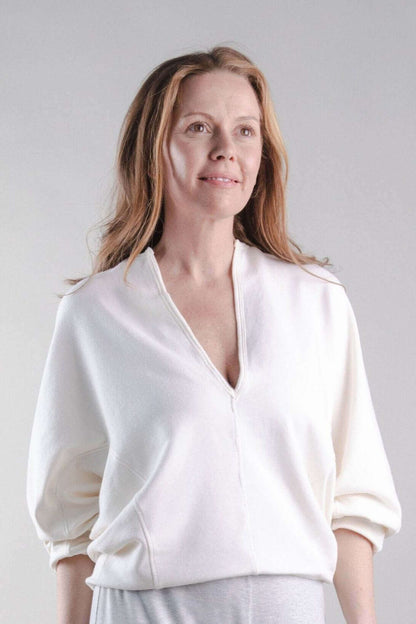 Aspen Fleece Nursing Pullover - Bone - Simple Wishes