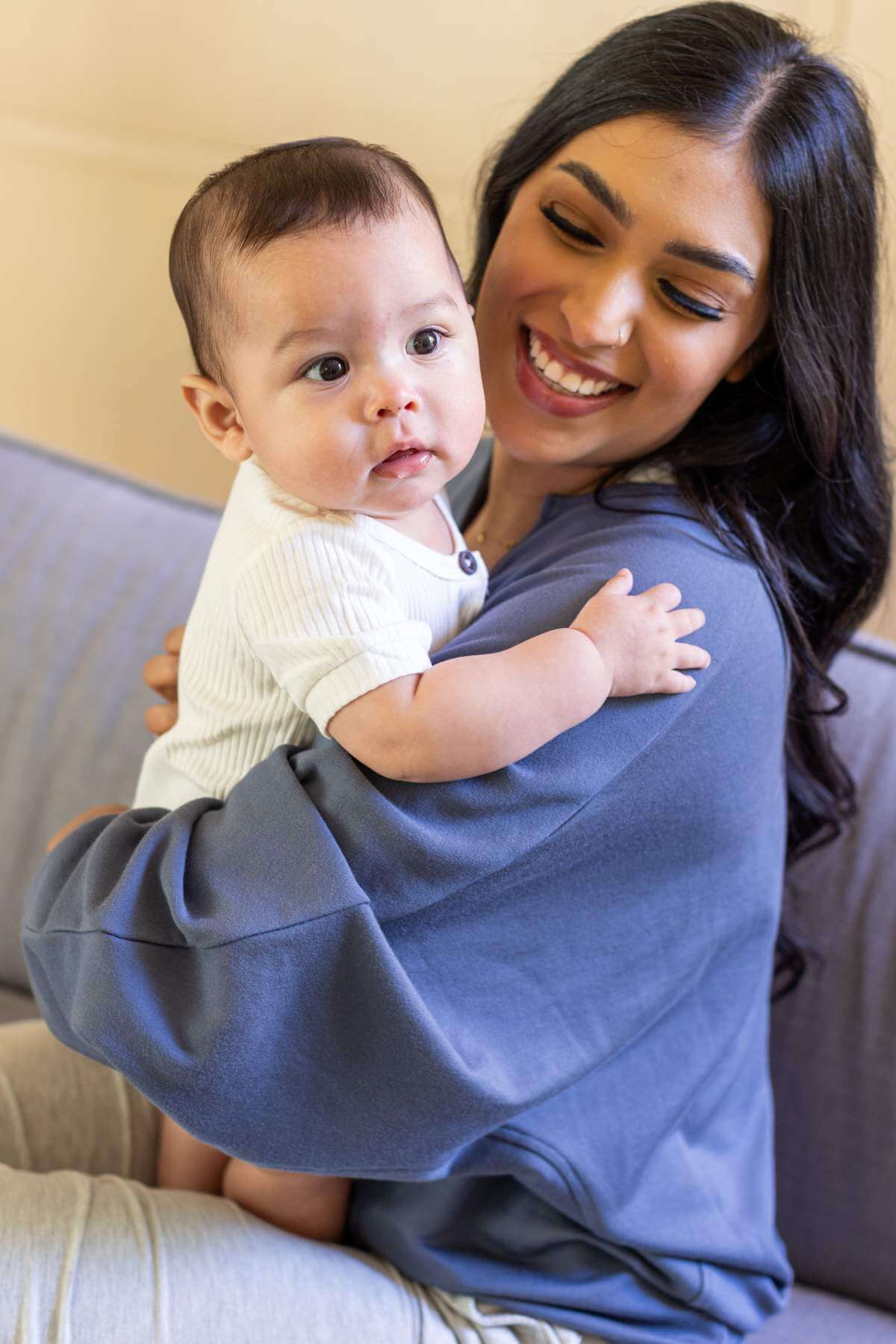 Aspen Fleece Nursing Pullover - Bone - Simple Wishes