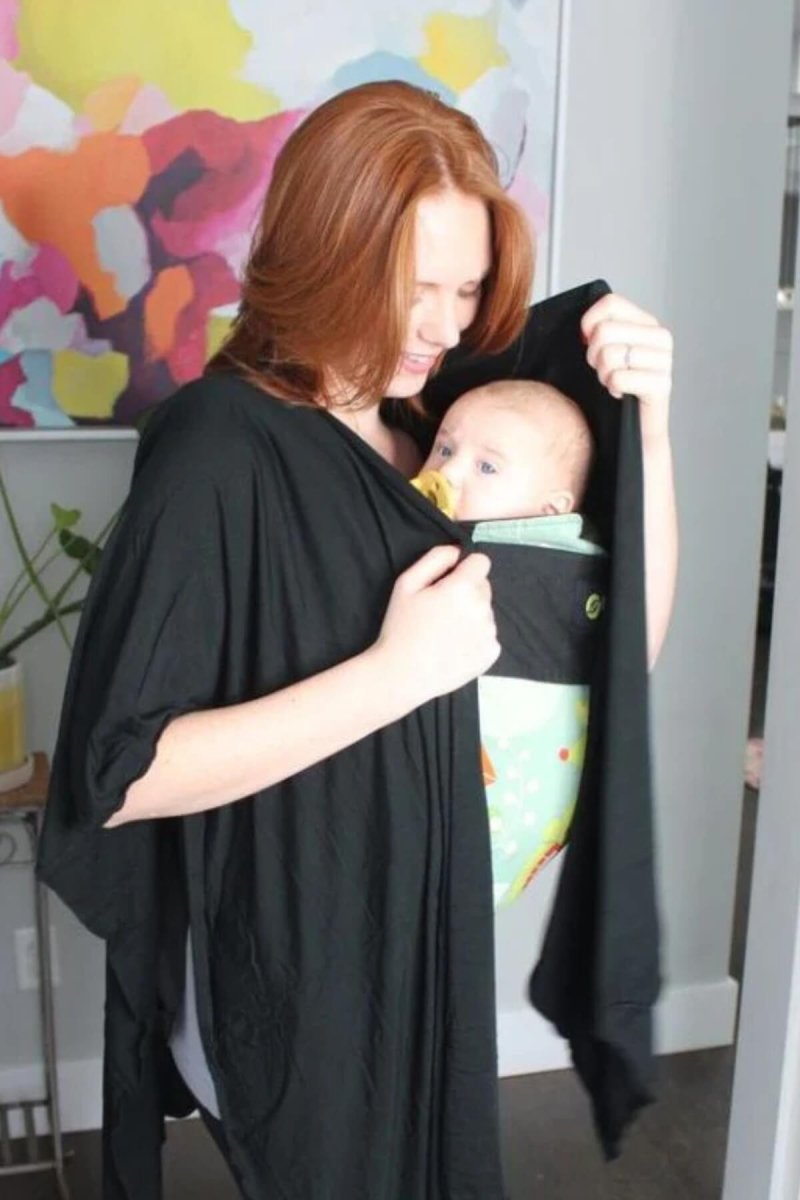 Bamboobies Open Nursing Shawl | Black - Simple Wishes