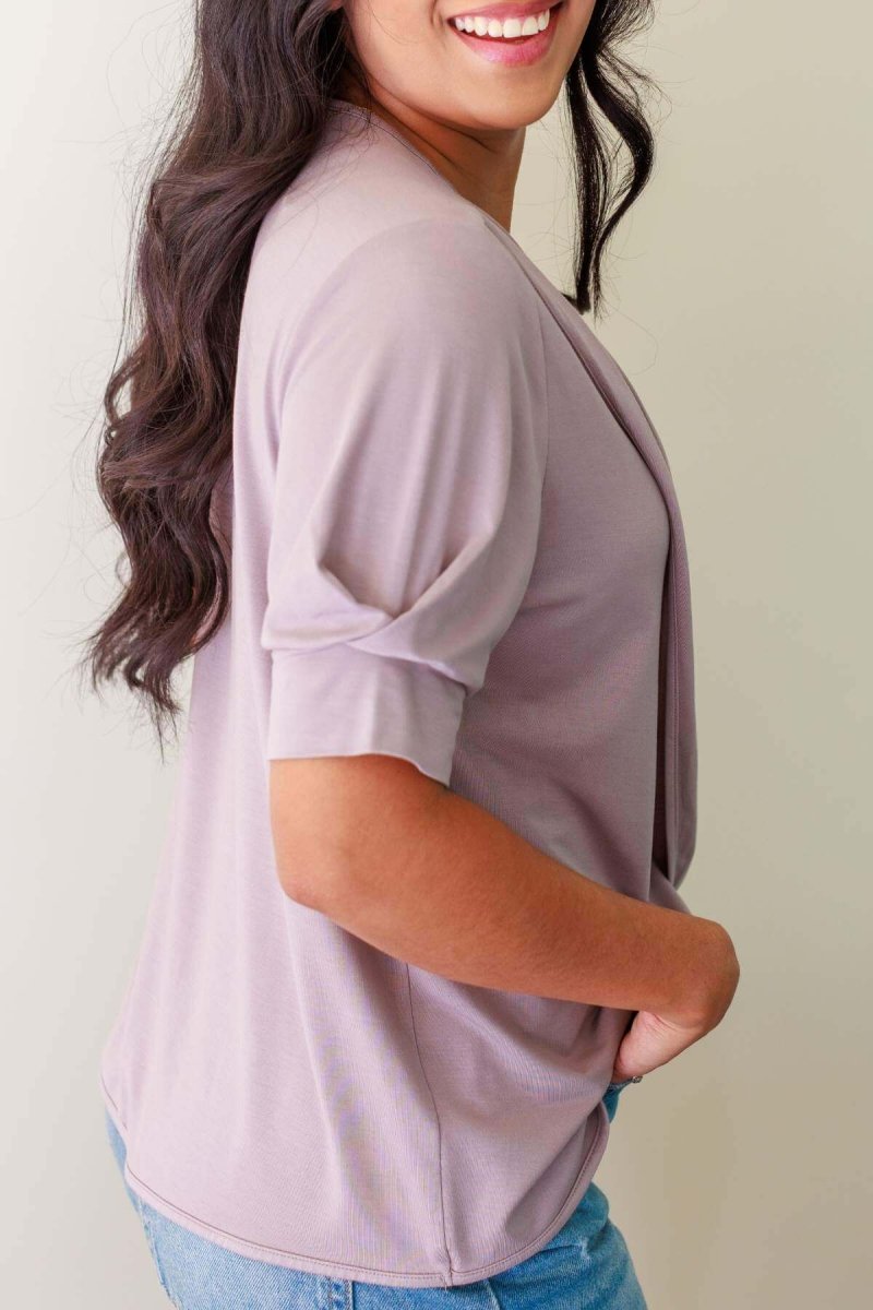 Camille Jersey Nursing Top - Lavender - Simple Wishes