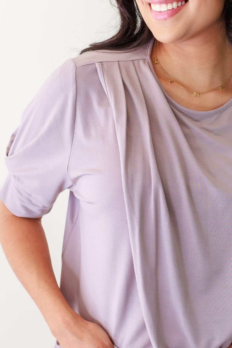 Camille Jersey Nursing Top - Lavender - Simple Wishes