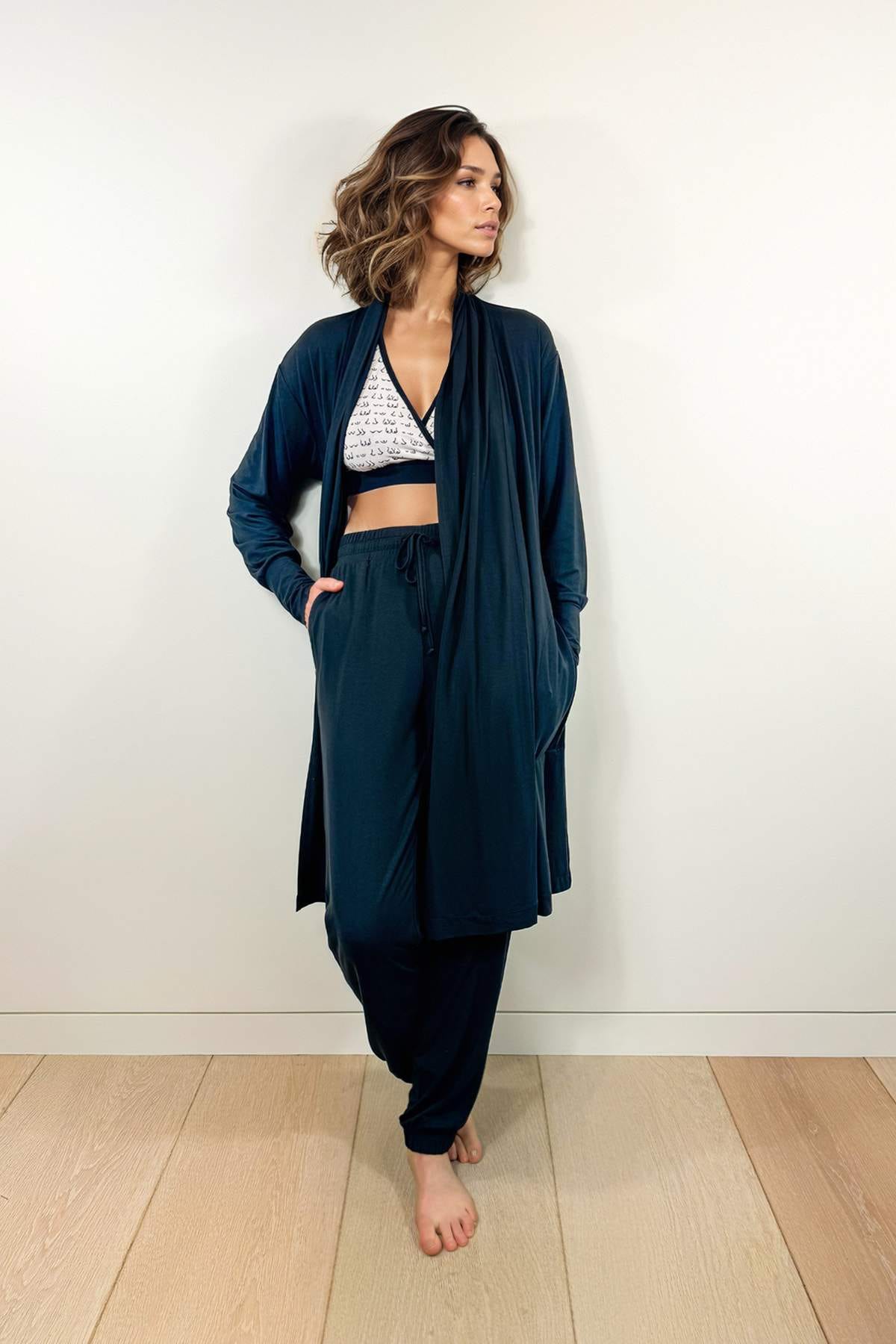 Cara Jersey Robe - Pearl - Simple Wishes