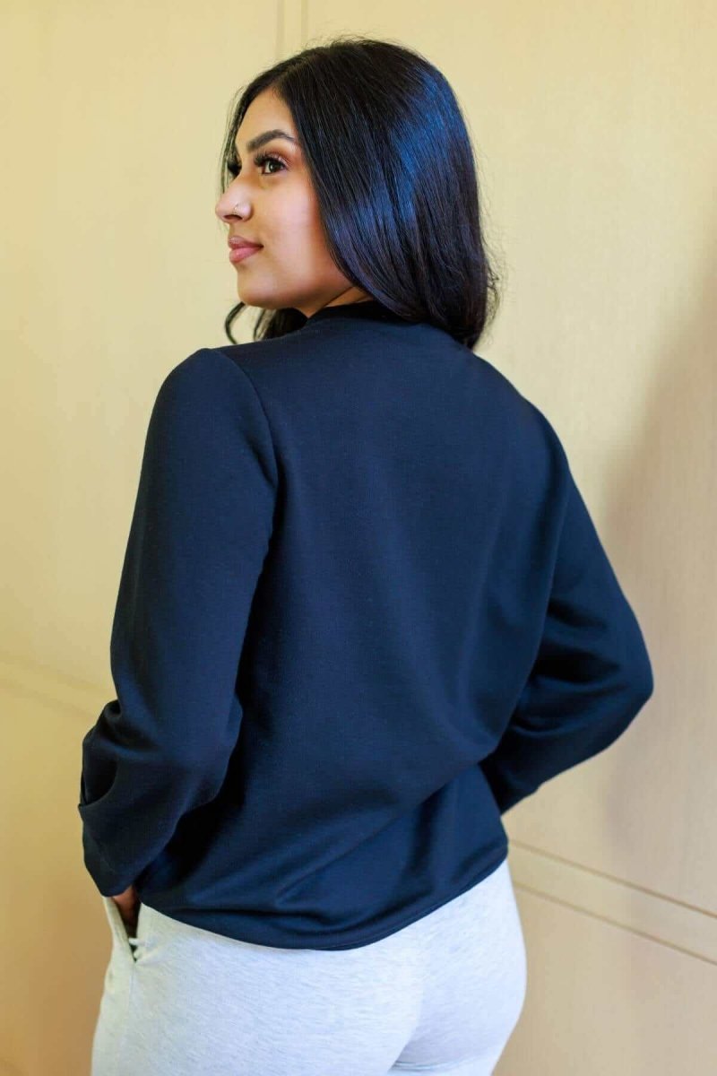 Carlotta Fleece Nursing Top - Midnight - Simple Wishes