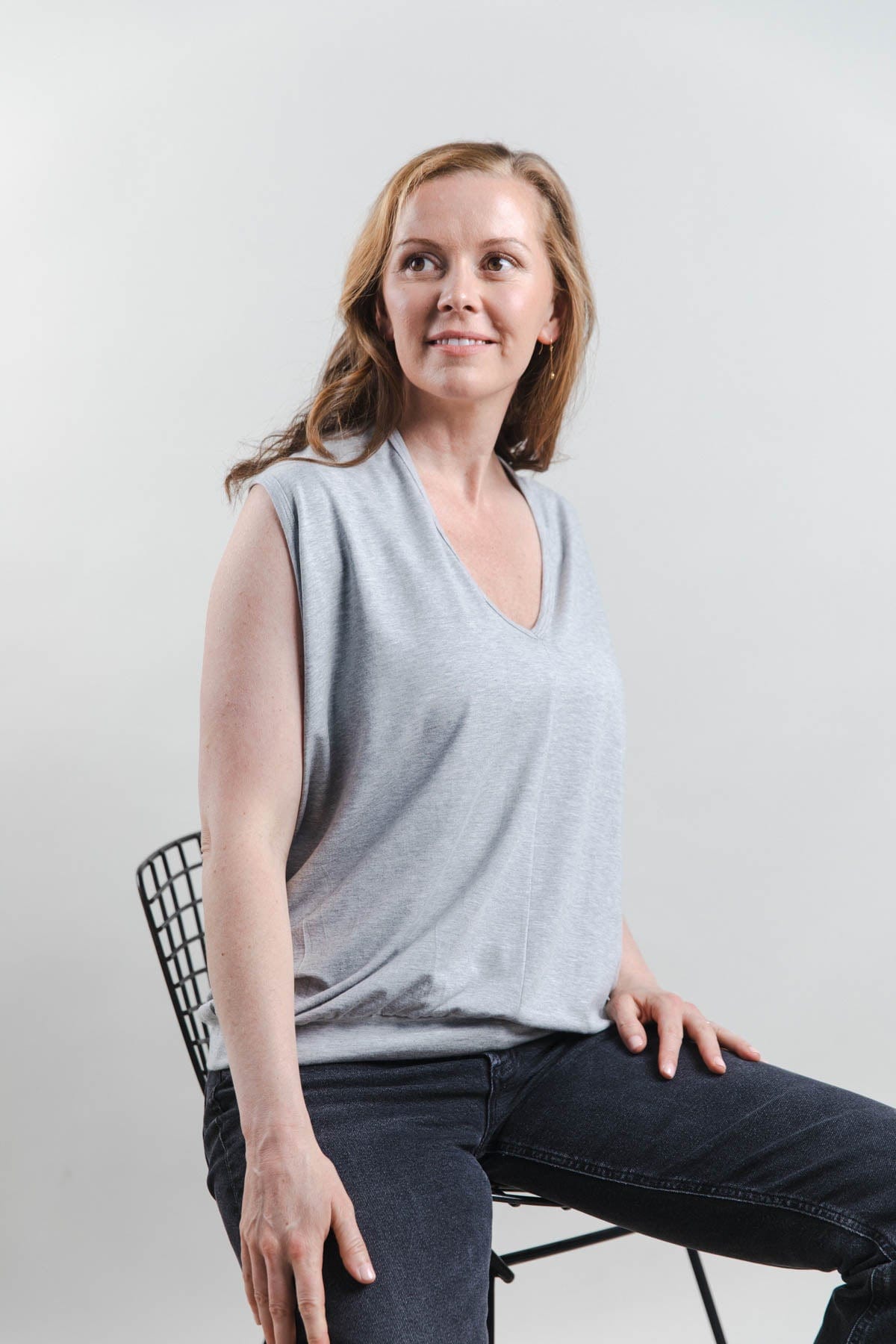 Catherine Nursing Top - Light Heather Gray - Simple Wishes