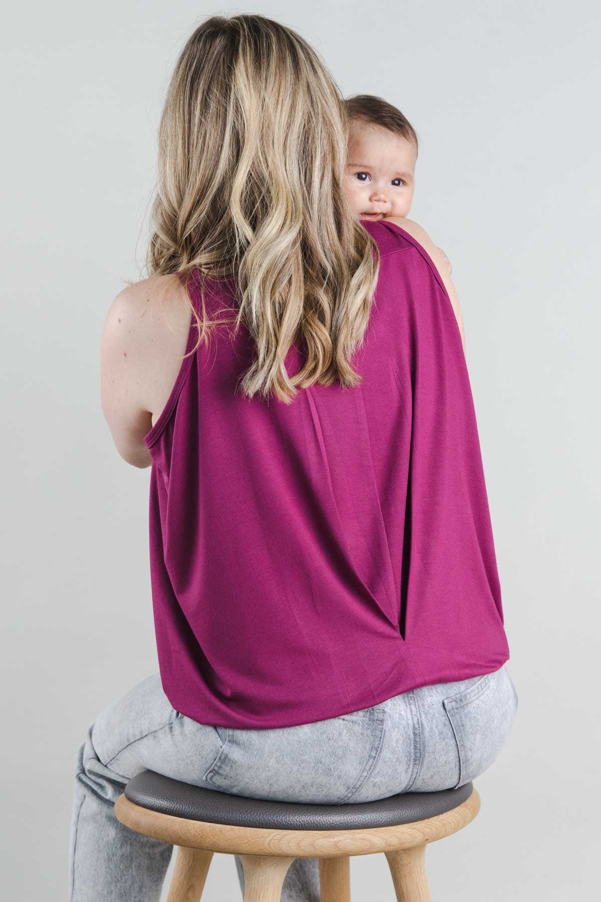 Catherine Nursing Top - Sangria - Simple Wishes