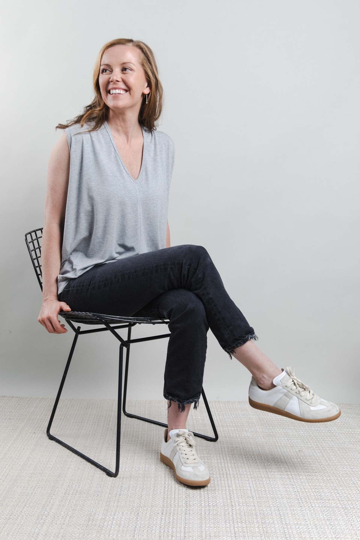 Catherine Nursing Top - Light Heather Gray - Simple Wishes