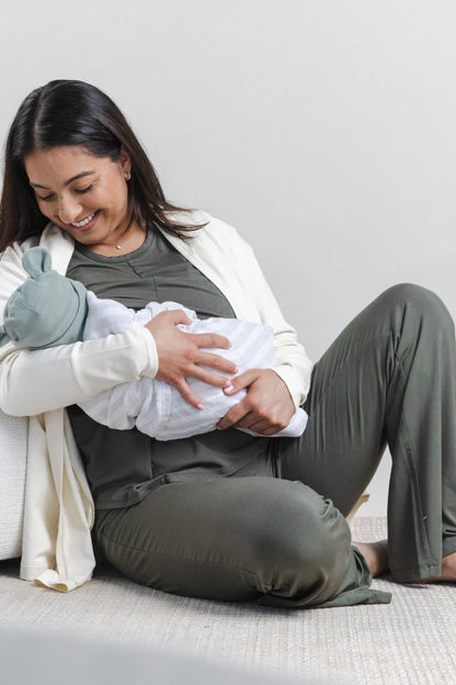 Christine Lounge Pant - Olive Green - Simple Wishes