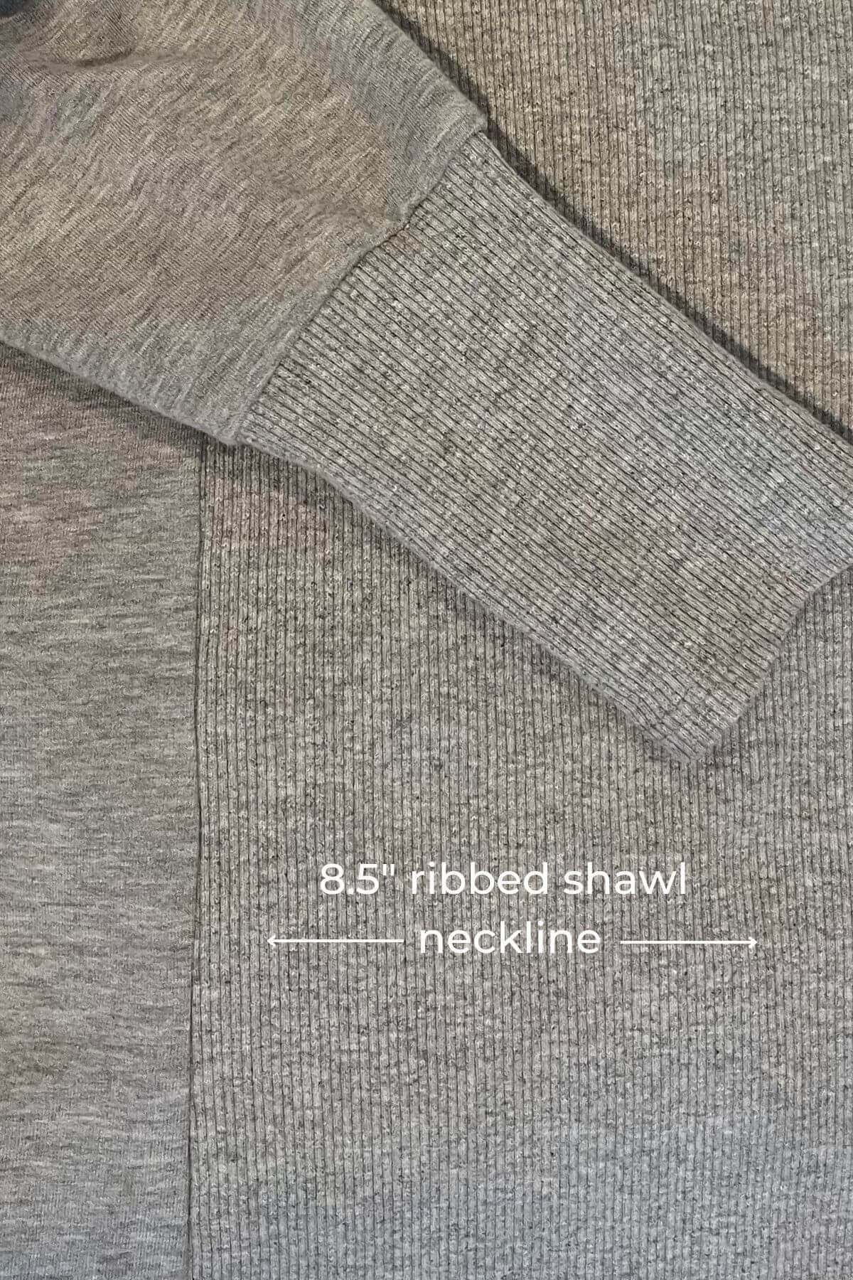 detail fabric zoom in of Kate Nursing Cardigan in light heather gray