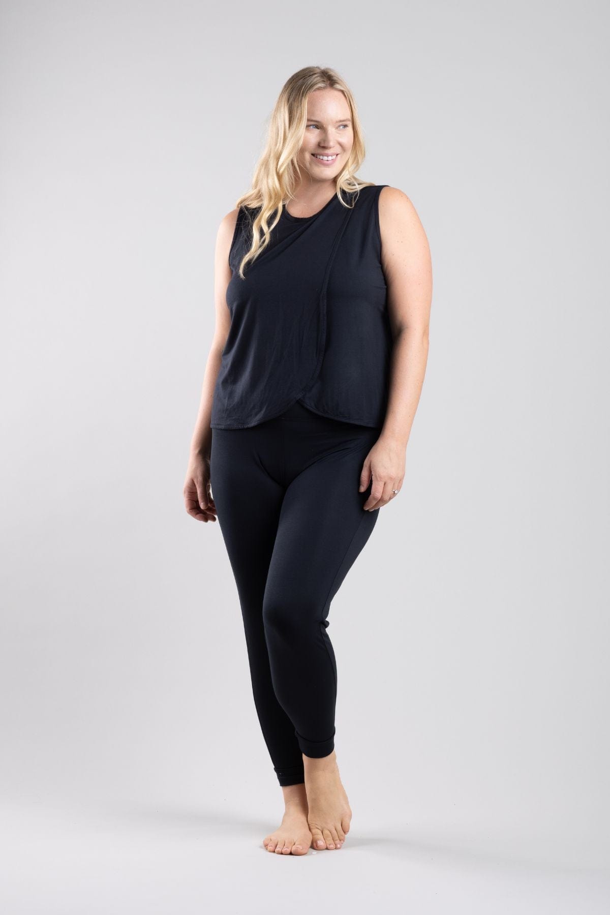 Dream PJ Wrap Top - Black - Simple Wishes