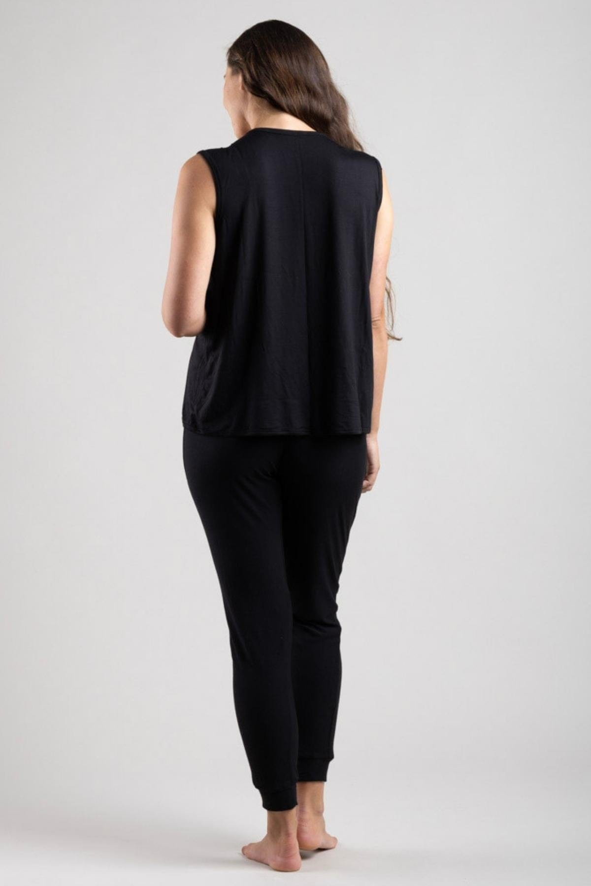 Dream PJ Wrap Top - Black - Simple Wishes