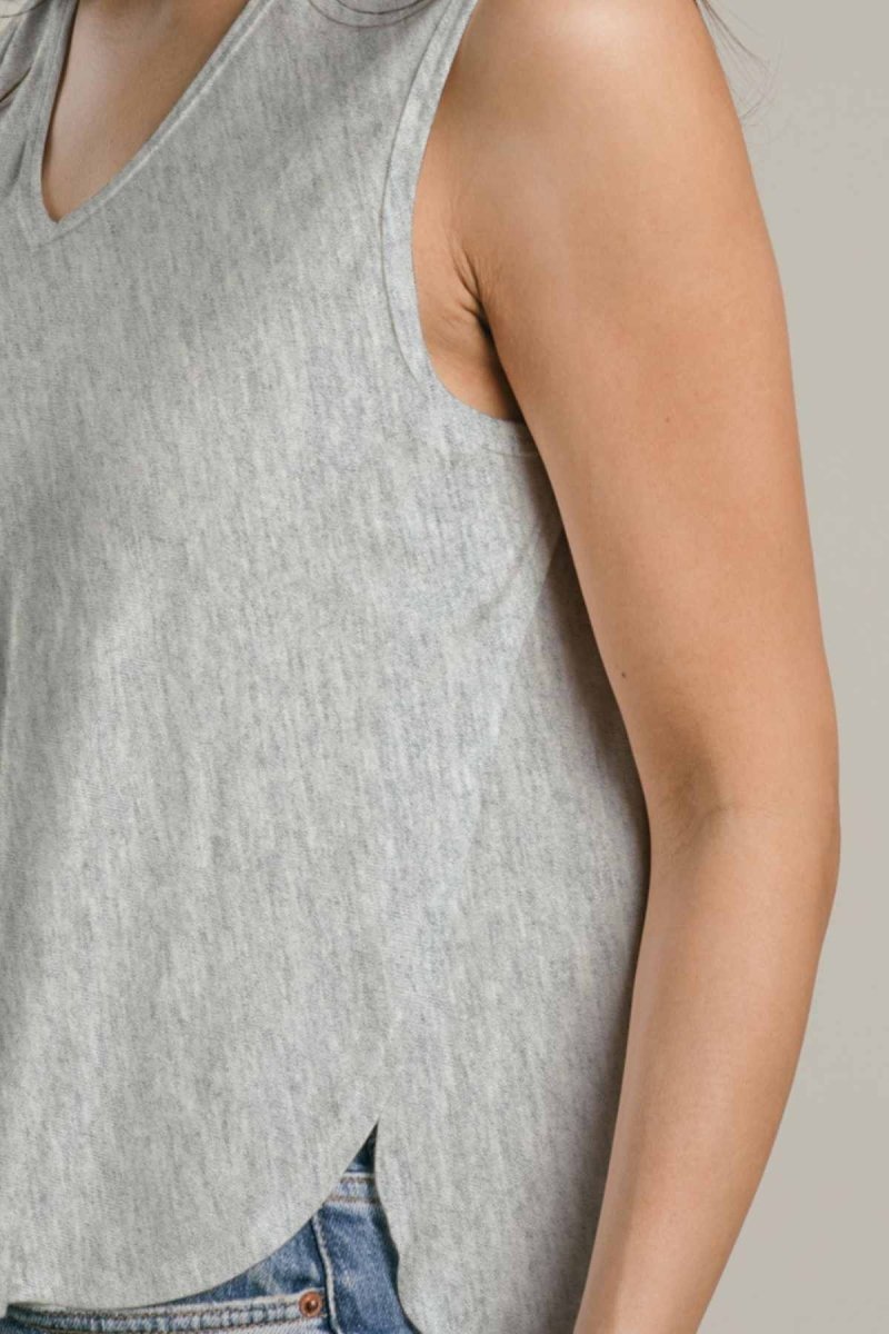 Elle Nursing Top - Light Heather Gray - Simple Wishes