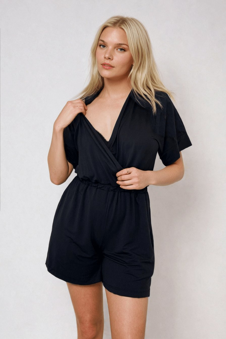 Emilia Nursing Romper - Midnight - Simple Wishes