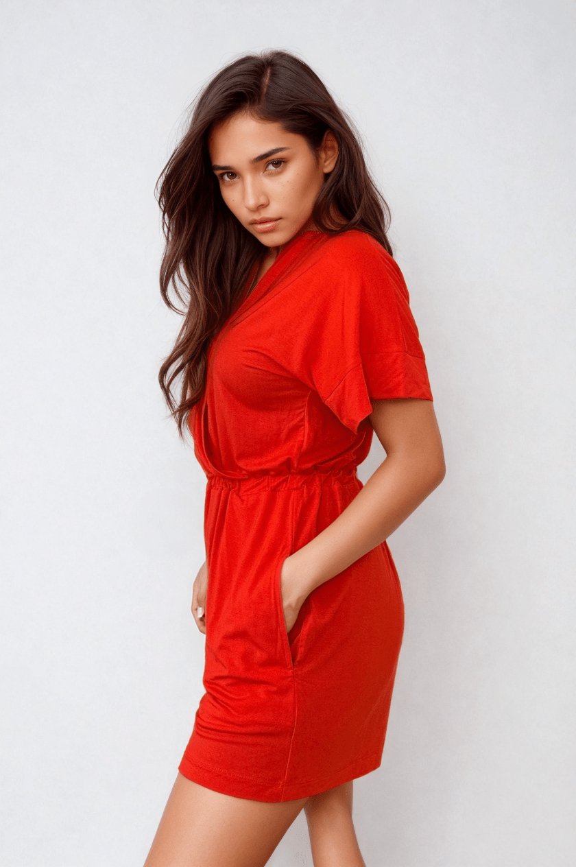 Emilia Nursing Romper - Tangerine - Simple Wishes