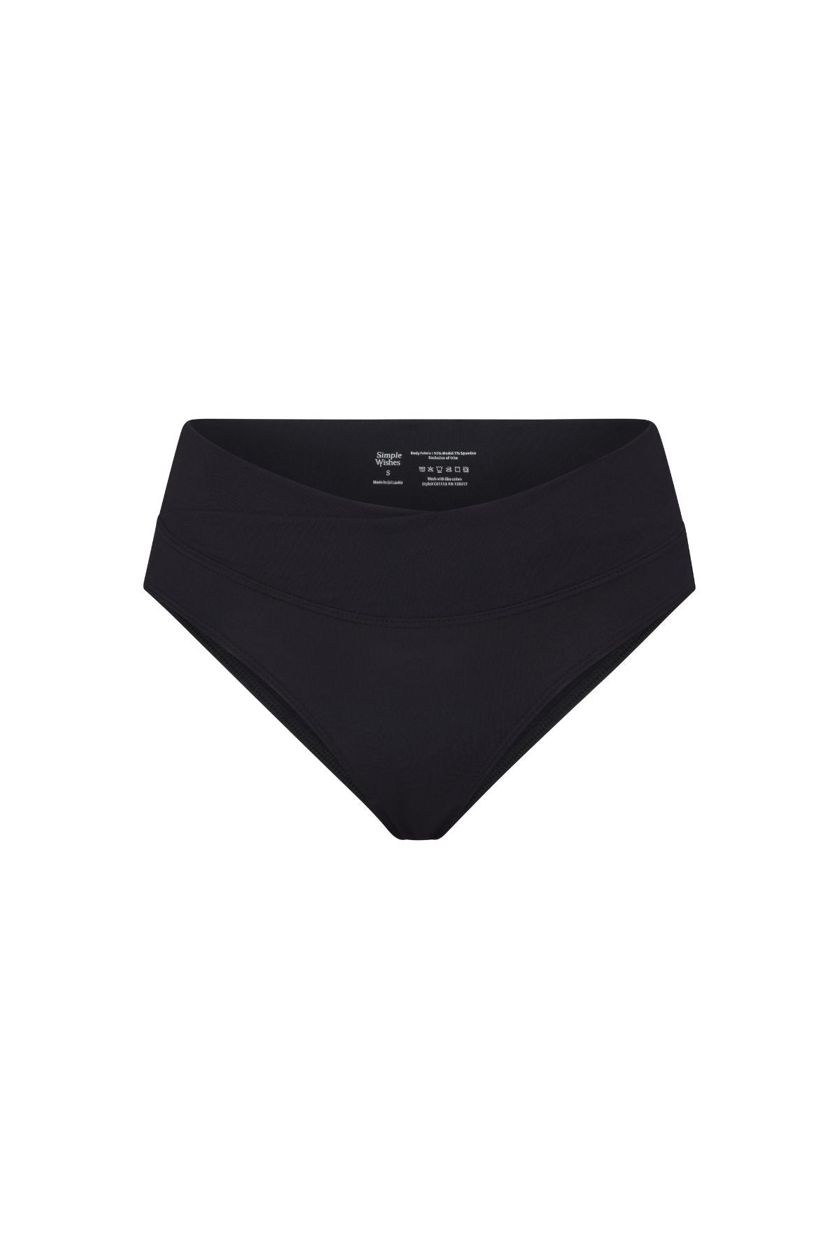 Everyday Cross Front Brief - Black - Simple Wishes