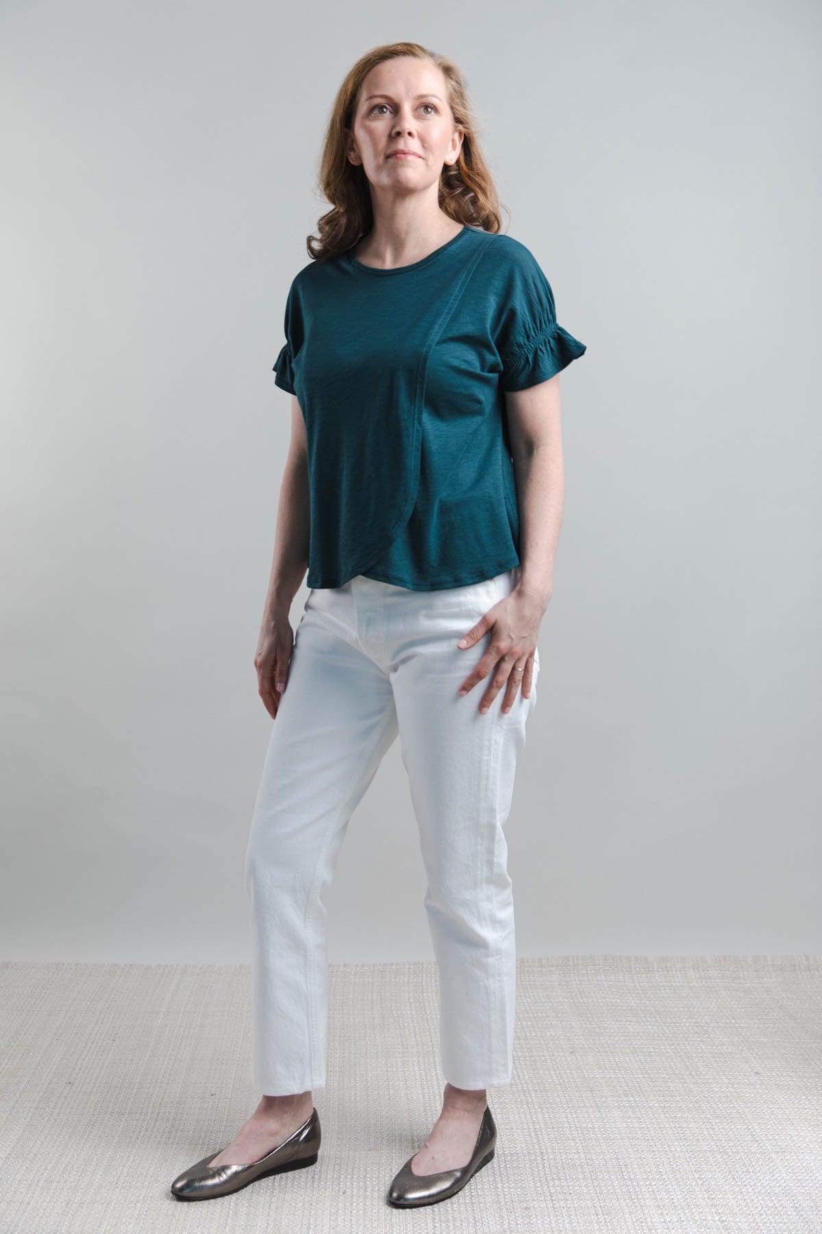 Felicity Nursing Tee - Peacock - Simple Wishes