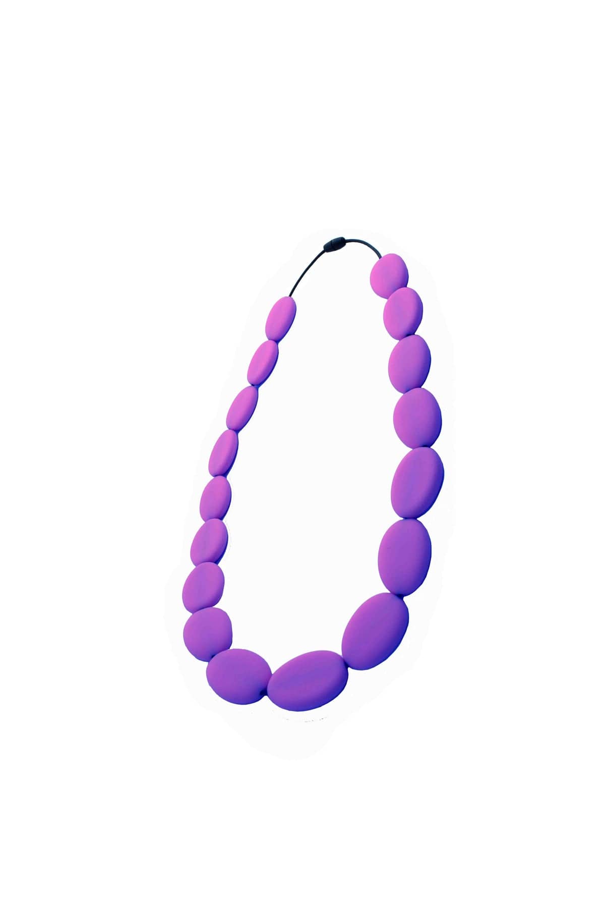 Flat Bead Teething Necklace - Purple - Simple Wishes