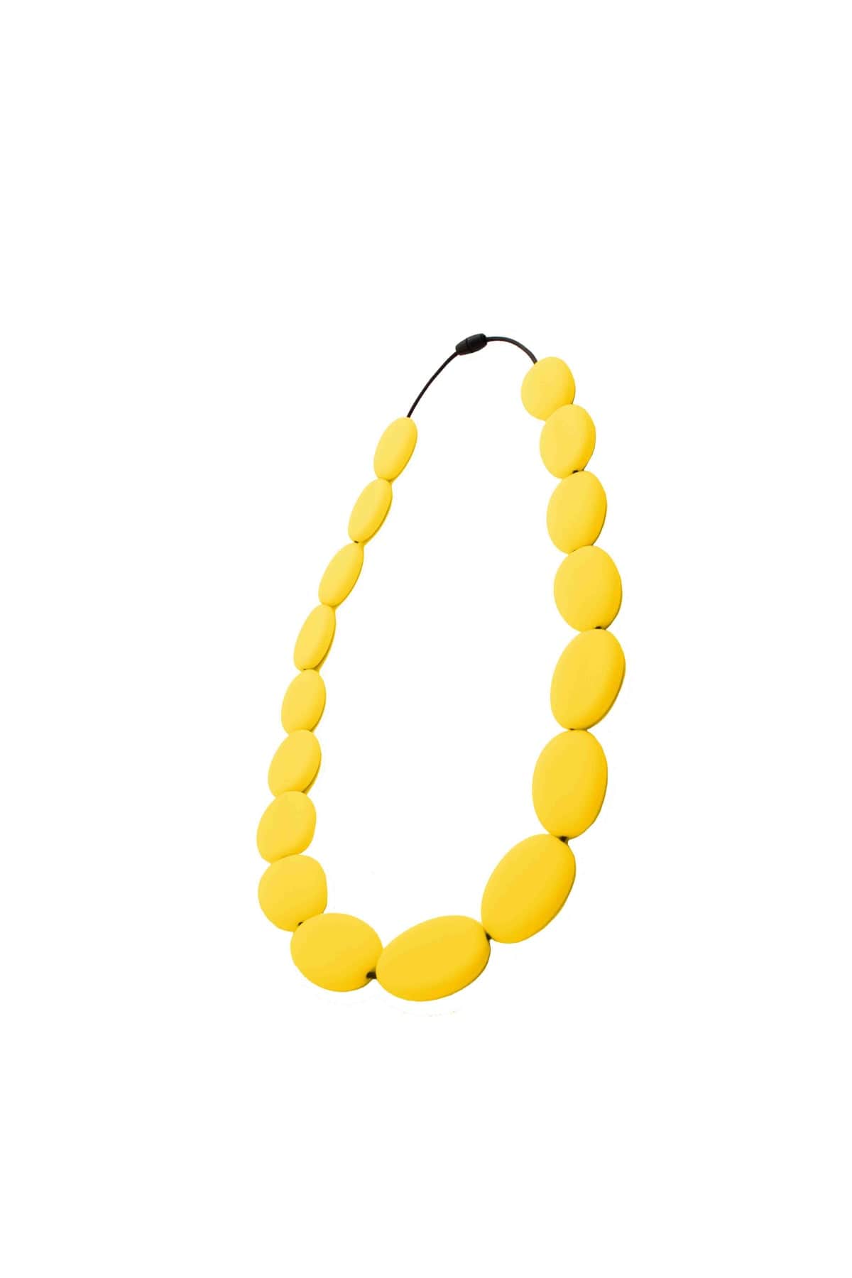 Flat Bead Teething Necklace - Yellow - Simple Wishes