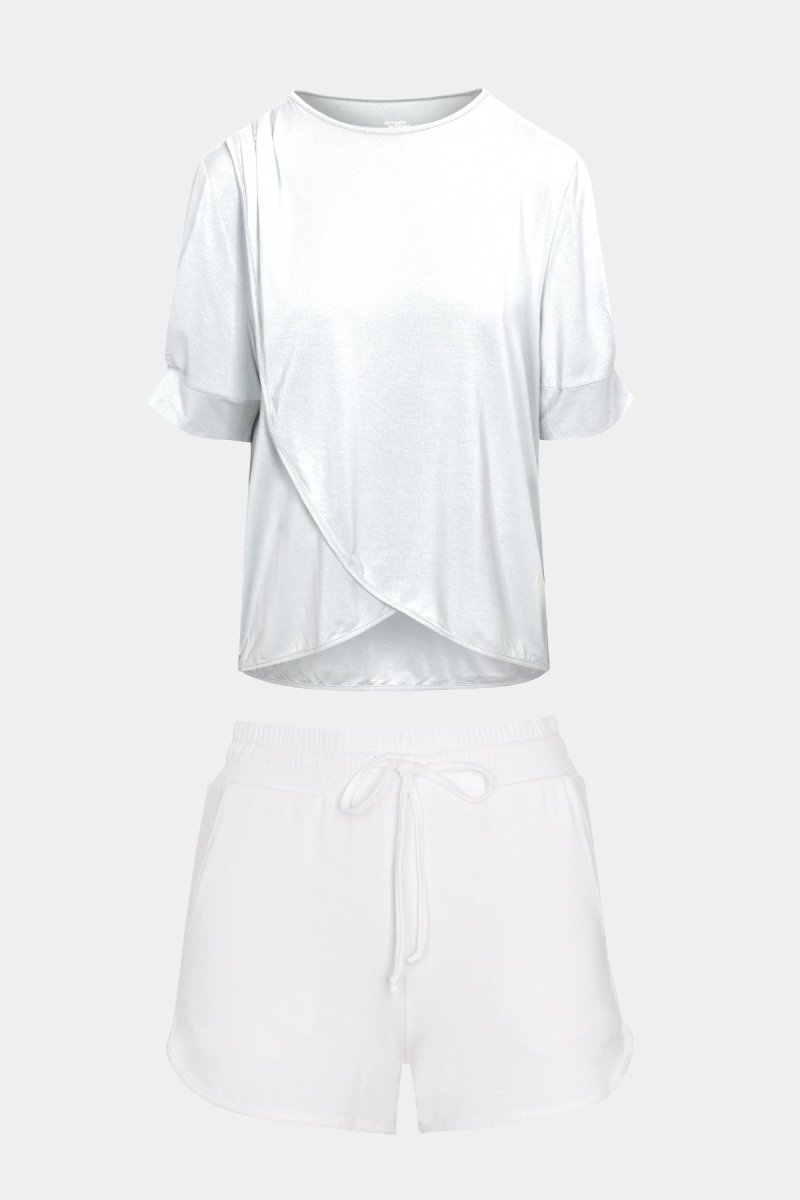 Giselle Nursing Lounge Short Set - Discontinued Color - Pearl - Simple Wishes