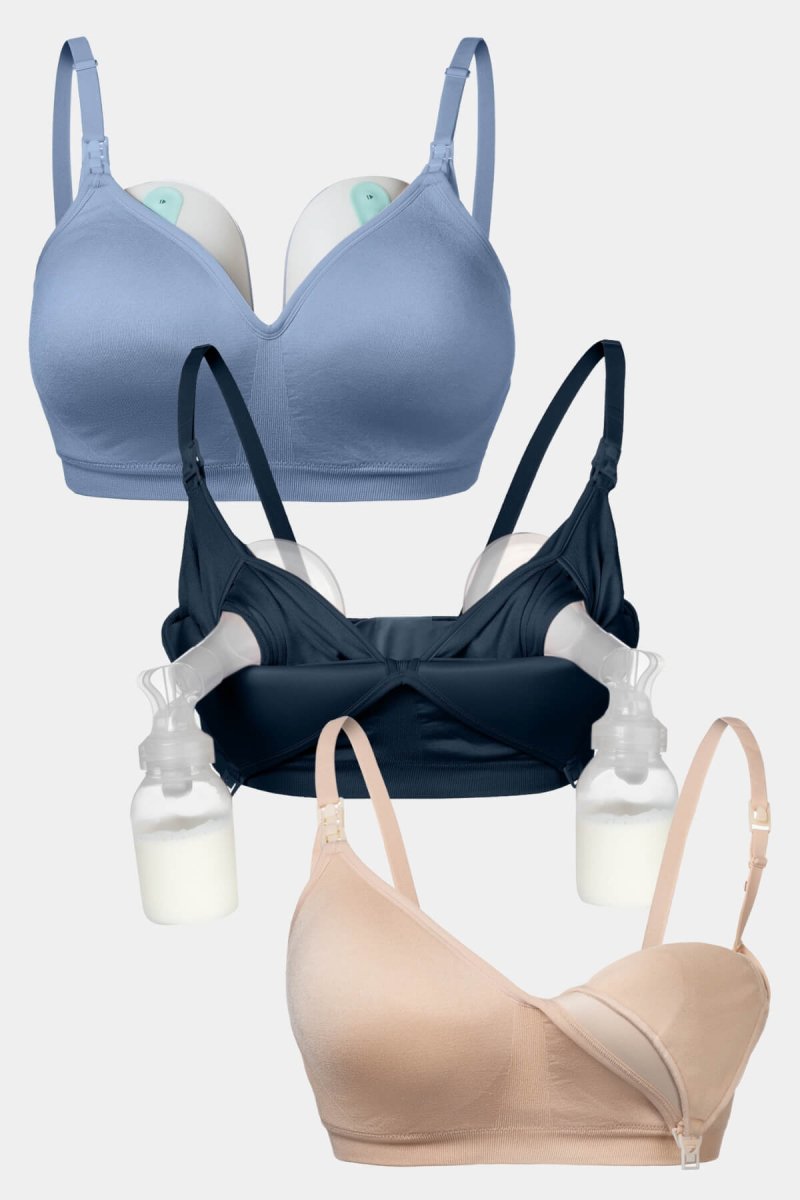 Hue Choose™ | 3 - Pack SuperMom Silhouette Pumping Bra - Simple Wishes