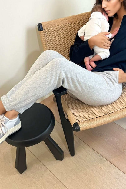 Inez Fleece Jogger - Light Heather Gray - Simple Wishes